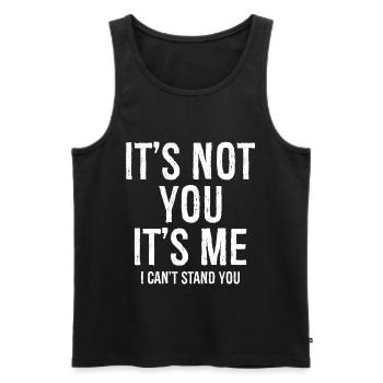 Es bist nicht du Ich bin ich Ich kann dich nicht ausstehen komisches Shirt - Männer Premium Bio Tank Top - Schwarz - Vorne - AI Model Male 178 light (178cm)