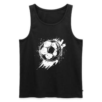 Football Graffiti - Débardeur bio Premium Homme - noir - Devant - AI Model Male 178 light (178cm)