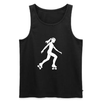 Roller Skating Girl Sketch - Men's Premium Organic Tank Top - black - Front - Michal (187cm)