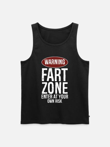 advarsel fartsone gå inn på eget ansvar - Premium økologisk Tanktop for menn - svart