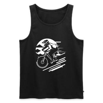 VTT - Débardeur bio Premium Homme - noir - Devant - Michal (187cm)