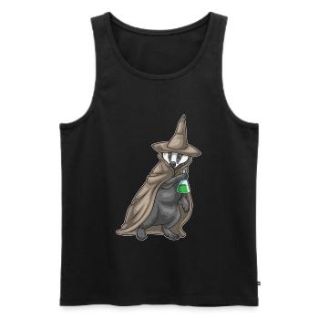 Dachs Hexe Zaubertrank - Männer Premium Bio Tank Top - Schwarz - Vorne - Michal (187cm)