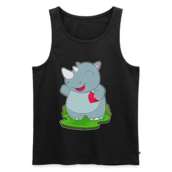 Nashorn Poker Pokerkarten - Männer Premium Bio Tank Top - Schwarz - Vorne - Michal (187cm)