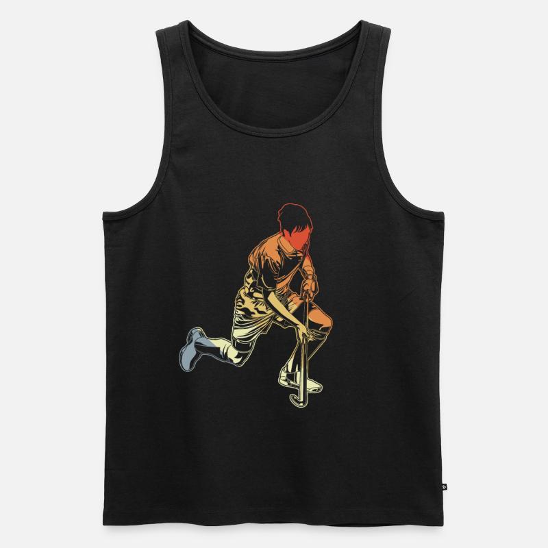 Feldhockeyspieler Junge - Männer Premium Bio Tank Top - Schwarz