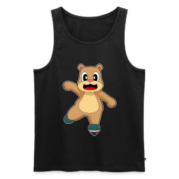 Bär Inline skating Inline skates - Männer Premium Bio Tank Top - Schwarz - Vorne - Michal (187cm)