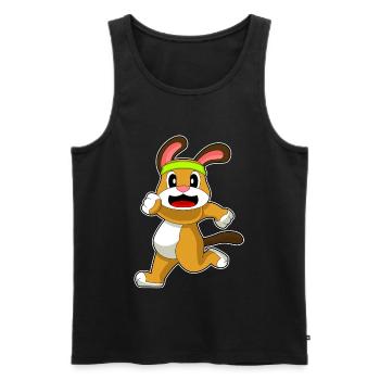 Dog Jogger Jogging Sport - Men's Premium Organic Tank Top - black - Front - Michal (187cm)