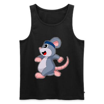Mouse Jogger Jogging Sport - Men's Premium Organic Tank Top - black - Front - Michal (187cm)