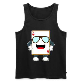Poker Pokerkarten - Männer Premium Bio Tank Top - Schwarz - Vorne - Michal (187cm)