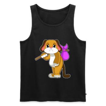 Chien sans abri - Débardeur bio Premium Homme - noir - Devant - Michal (187cm)