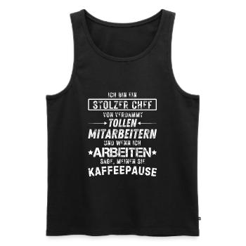Ein Stolzer Chef Von Verdammt Tollen Mitarbeitern - Männer Premium Bio Tank Top - Schwarz - Vorne - Michal (187cm)
