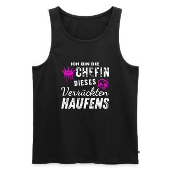 Bin Die Stolze Chefin Dieses Verrückten Haufens - Männer Premium Bio Tank Top - Schwarz - Vorne - Michal (187cm)