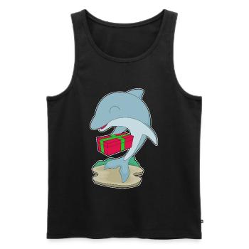 Dolphin Christmas Package - Men's Premium Organic Tank Top - black - Front - Michal (187cm)