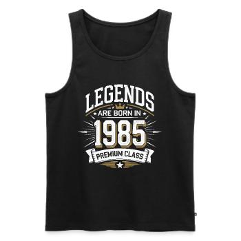 Légendes nées en 1985 Classe Premium - Débardeur bio Premium Homme - noir - Devant - Michal (187cm)