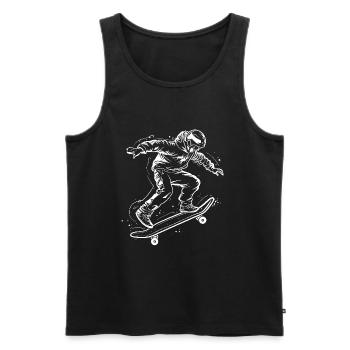 Skateboarder Sketch - Men's Premium Organic Tank Top - black - Front - AI Model Male 178 light (178cm)