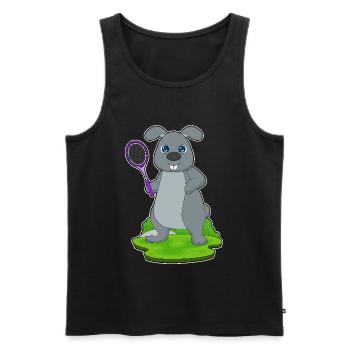 Rabbit Tennis Rackets - Men's Premium Organic Tank Top - black - Front - Michal (187cm)