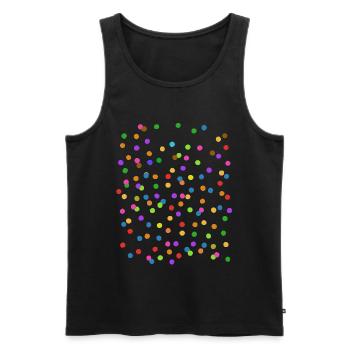 Konfetti - Fasching - Karneval - Verkleidung - Männer Premium Bio Tank Top - Schwarz - Vorne - Michal (187cm)