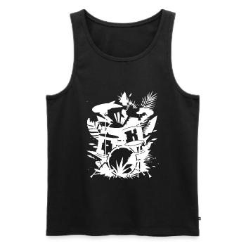Graphiques de batterie - Débardeur bio Premium Homme - noir - Devant - Michal (187cm)