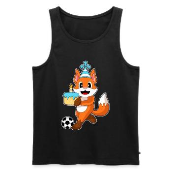 Fox Anniversaire Football - Débardeur bio Premium Homme - noir - Devant - Michal (187cm)