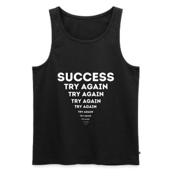 Succès répété T-shirt de motivation drôle - Débardeur bio Premium Homme - noir - Devant - Michal (187cm)