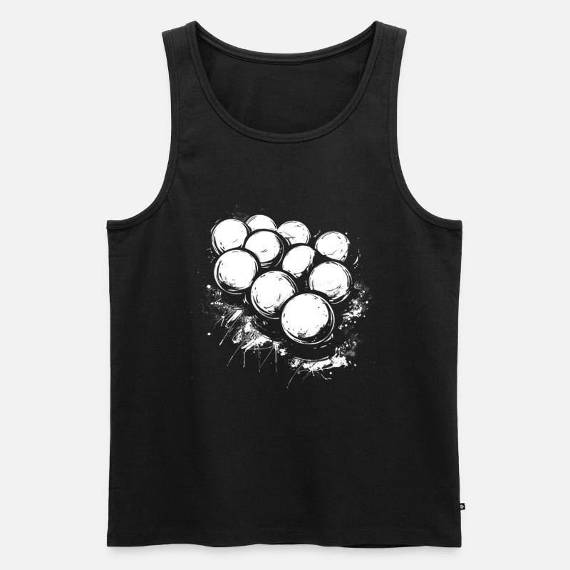 Billardkugeln Gaffiti - Männer Premium Bio Tank Top - Schwarz