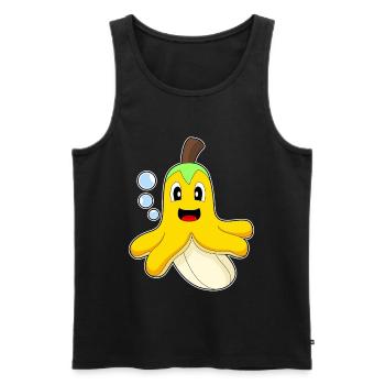 Octopus Banana - Men's Premium Organic Tank Top - black - Front - Michal (187cm)