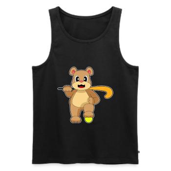 Bear Bâton de hockey sur gazon - Débardeur bio Premium Homme - noir - Devant - Michal (187cm)