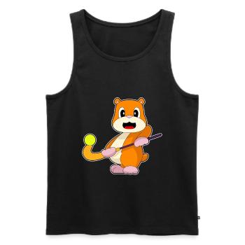 Hamster Field Hockey Hockey Stick - Men's Premium Organic Tank Top - black - Front - Michal (187cm)