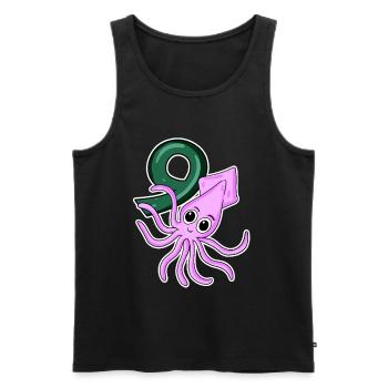 9. Geburtstag Motiv Kalmare - 9 Jahre - Männer Premium Bio Tank Top - Schwarz - Vorne - AI Model Male 178 light (178cm)