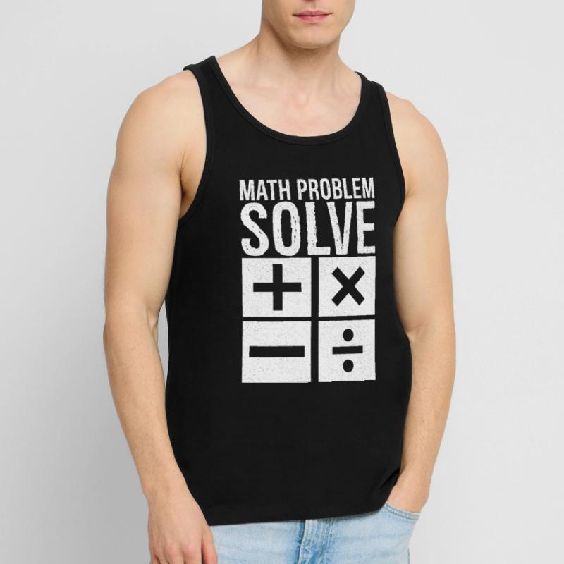 math problem solve Männer Premium Bio Tank Top