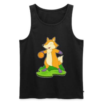 Fox Basketball Player Basketball - Men's Premium Organic Tank Top - black - Front - Michal (187cm)