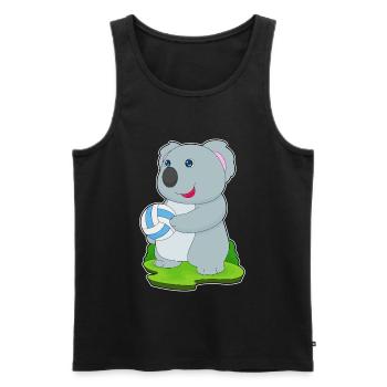 Koala Volleyball Player Volleyball - Men's Premium Organic Tank Top - black - Front - AI Model Male 178 light (178cm)