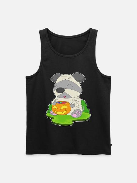 Dog Halloween Mummy - Men's Premium Organic Tank Top - black