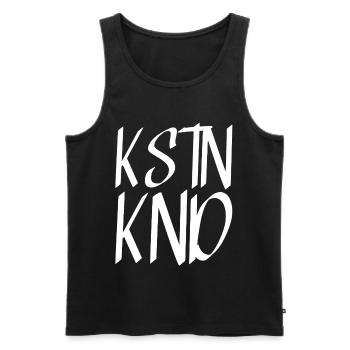 Kstnknd - Männer Premium Bio Tank Top - Schwarz - Vorne - AI Model Male 178 light (178cm)