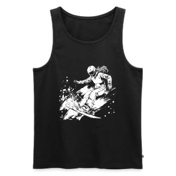 Snowboarder - Débardeur bio Premium Homme - noir - Devant - AI Model Male 178 light (178cm)