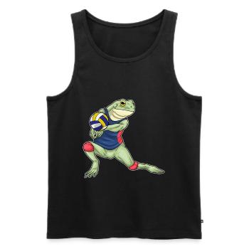 Frog Volleyball Player Volleyball - Men's Premium Organic Tank Top - black - Front - Michal (187cm)