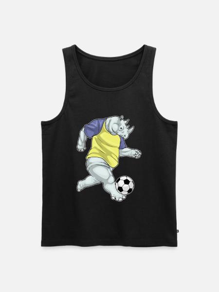 Rhino Soccer Player Soccer - Men's Premium Organic Tank Top - black