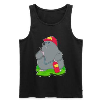 Mole Firefighter Fire Extinguisher - Men's Premium Organic Tank Top - black - Front - AI Model Male 178 light (178cm)