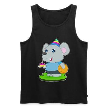 Mouse Birthday Basketball - Men's Premium Organic Tank Top - black - Front - Michal (187cm)