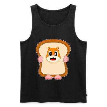 Pain de hamster - Débardeur bio Premium Homme - noir - Devant - Michal (187cm)