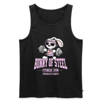 Hase Fitness Kraftsport Spruch Training - Männer Premium Bio Tank Top - Schwarz - Vorne - AI Model Male 178 light (178cm)