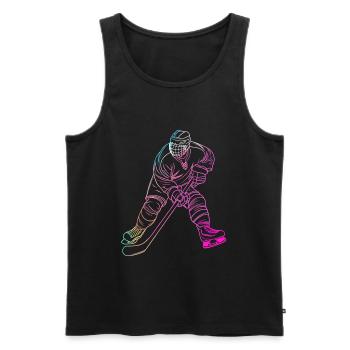 hockey player - Men's Premium Organic Tank Top - black - Front - Michal (187cm)