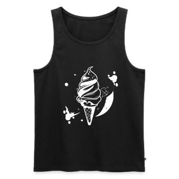 Softeis Skizze - Männer Premium Bio Tank Top - Schwarz - Vorne - AI Model Male 178 light (178cm)