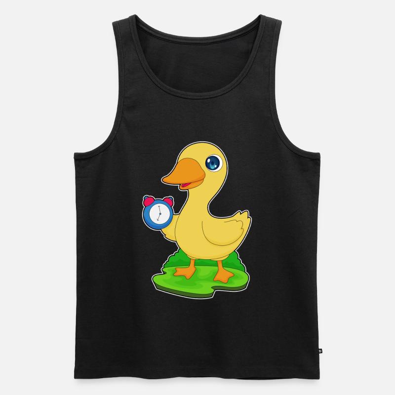 Ente Wecker - Männer Premium Bio Tank Top - Schwarz