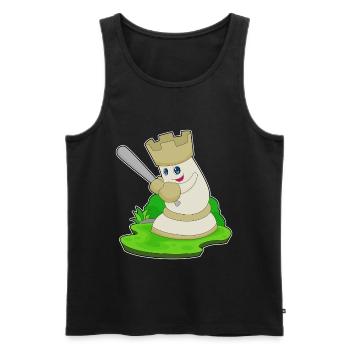 Chess Piece Tower Chess - Men's Premium Organic Tank Top - black - Front - AI Model Male 178 light (178cm)