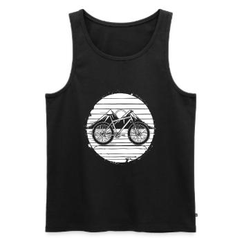 Mountain Bike Cyclist Graphic - Men's Premium Organic Tank Top - black - Front - AI Model Male 178 light (178cm)