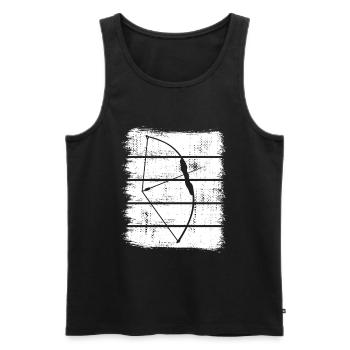 Bow hunting - Men's Premium Organic Tank Top - black - Front - AI Model Male 178 light (178cm)