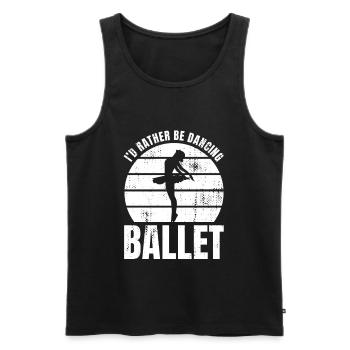 Je préfère danser le ballet - Débardeur bio Premium Homme - noir - Devant - AI Model Male 178 light (178cm)