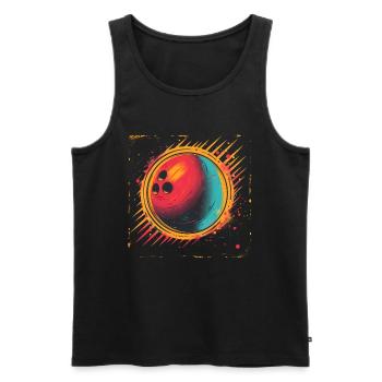 Bowling Vaporwave - Débardeur bio Premium Homme - noir - Devant - Michal (187cm)
