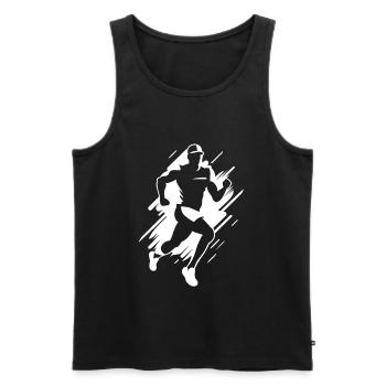 Graphique de jogging - Débardeur bio Premium Homme - noir - Devant - Michal (187cm)