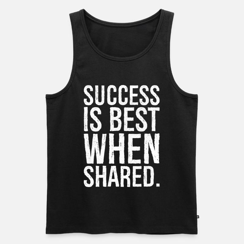 success is best when shared - Men's Premium Organic Tank Top - black